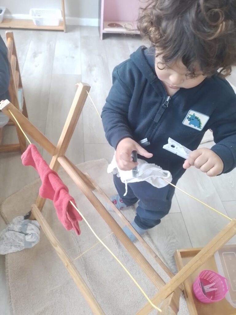 hanging up washing