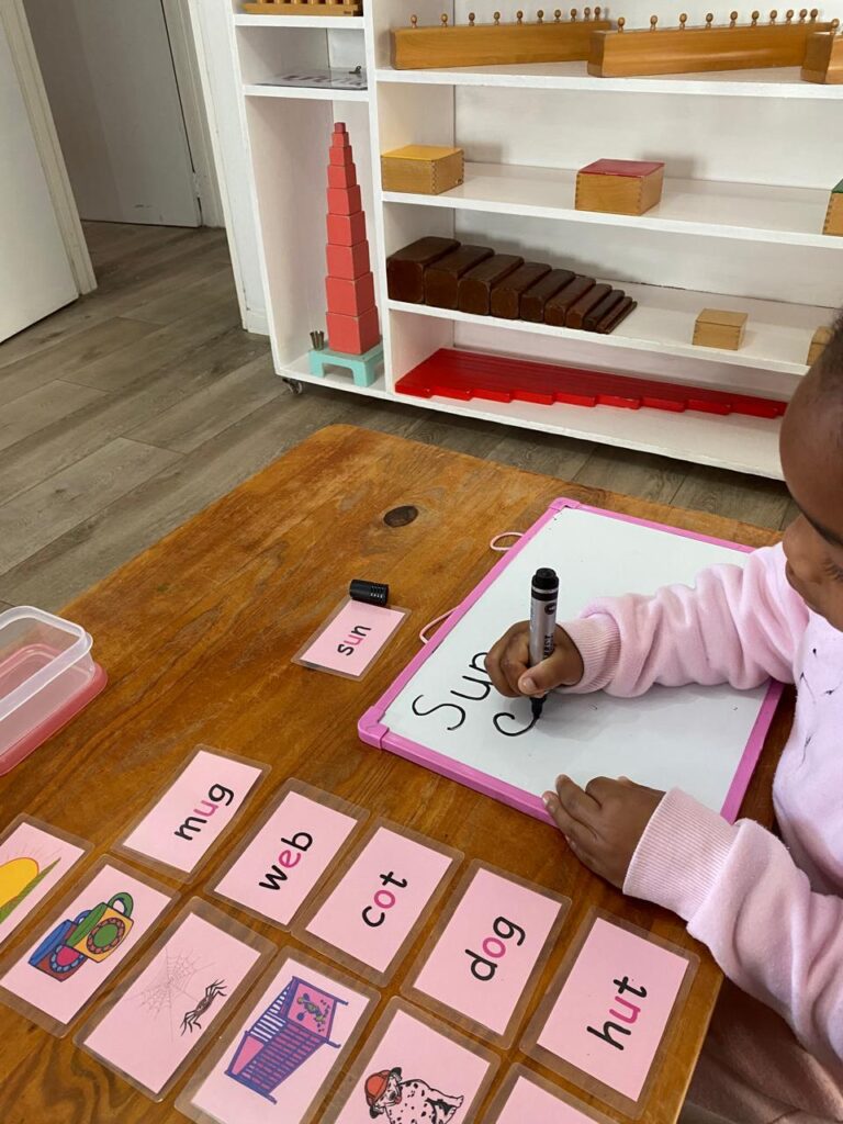Montessori Pink words